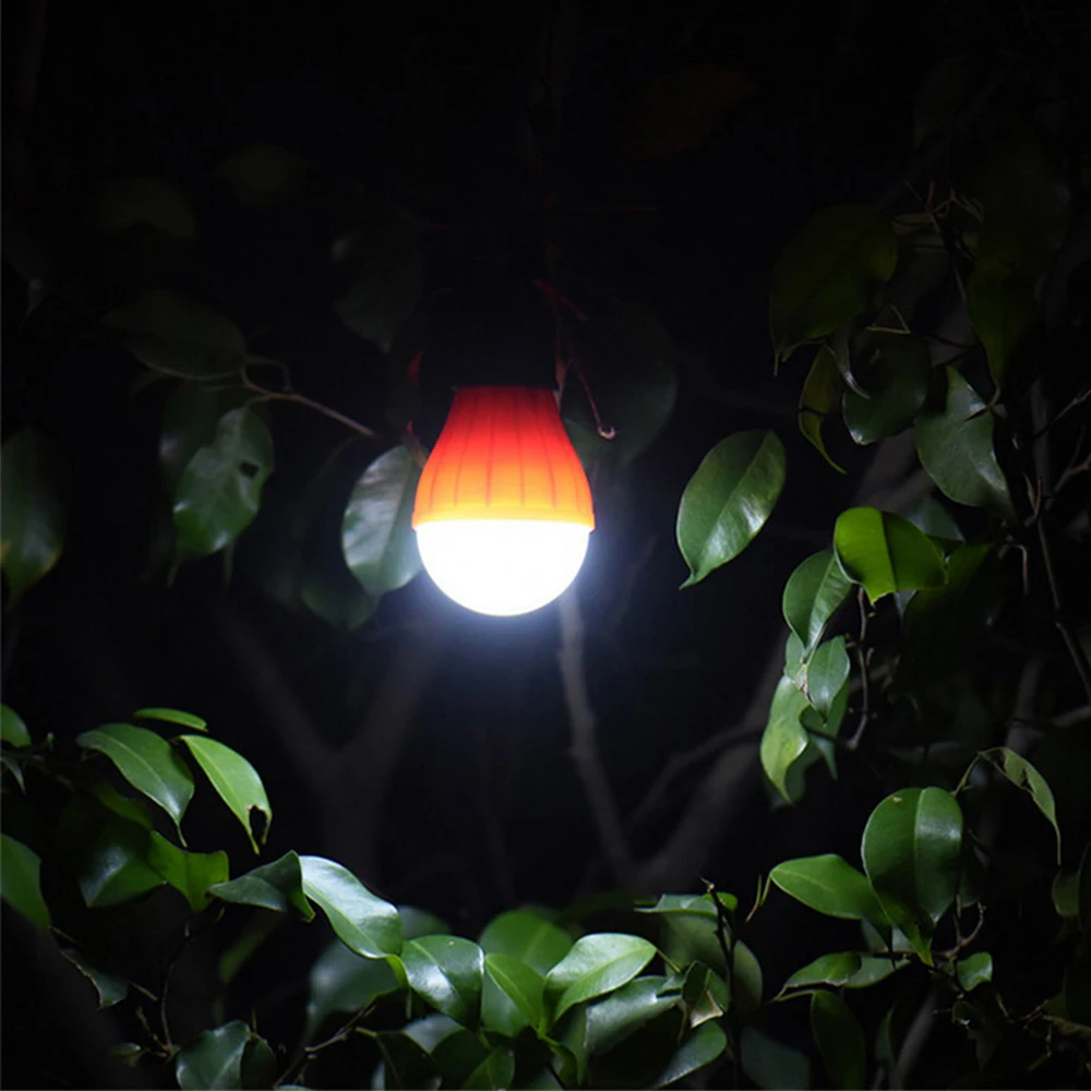 

Mini Portable Lantern Tent Light LED Bulb Emergency Lamp Waterproof Hanging Hook Flashlight For Camping 4 Colors Use 3*AAA