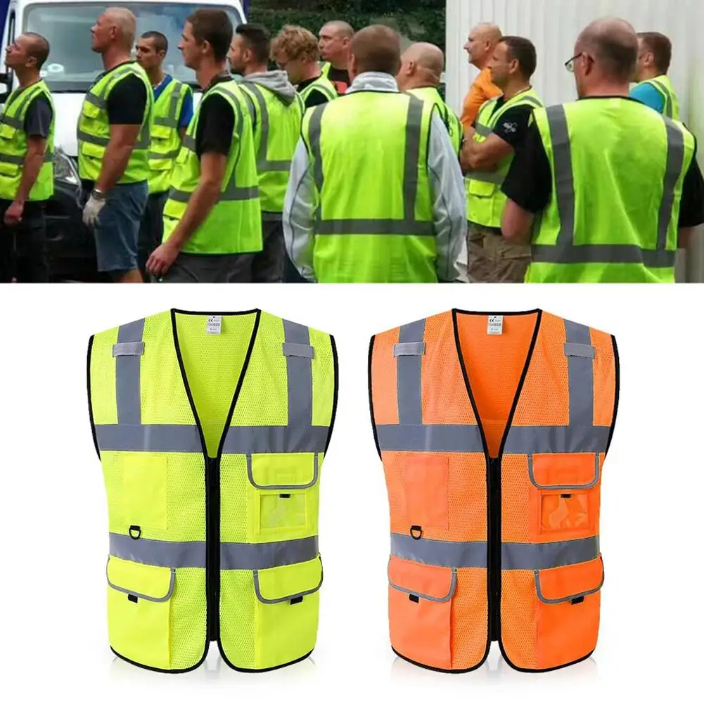 

Mounchain Outdoor Reflective Vest for Environment Sanitation Workers Safety Cycling Vreathable Vest