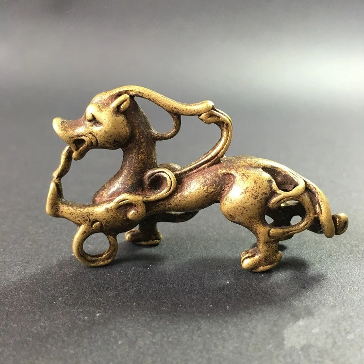 

Collectable Chinese Brass Carved Brave troops Exorcism Exquisite Small Statue