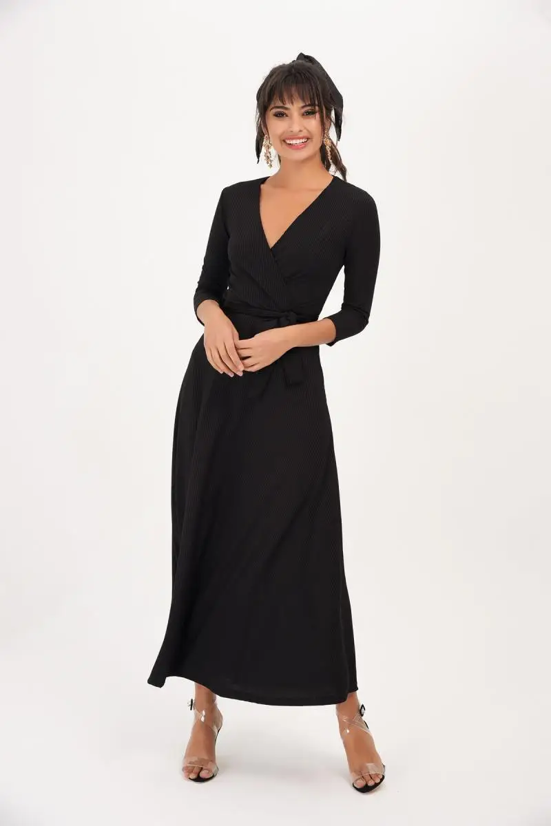 Cool & Sexy Women 'S Black Double Breasted Camisole Dress SB22 Женская одежда