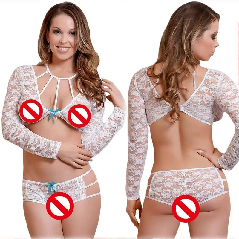 Нижнее белье сексуальный комплект с длинным рукавом Кружевной Костюм популярный