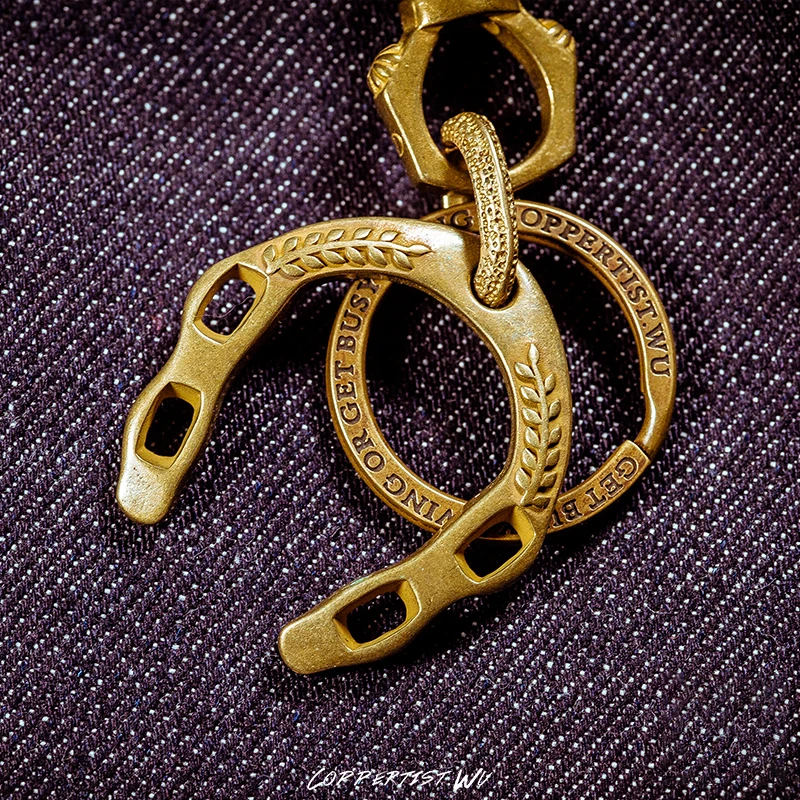 Coppertist. Wu классический талисман Подвески бронзовая трендовая подвеска латунный брелок модные талисман Брелки DIY аксессуары