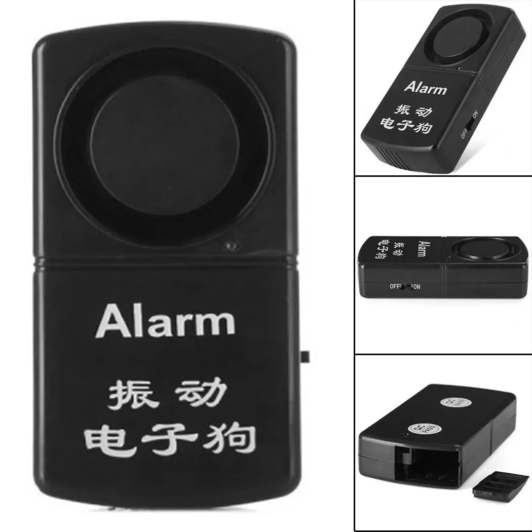 Пластик наблюдения клей вибрации сигнализации легкий DC 9 V 120 дБ 1 х GF22 Кнопка