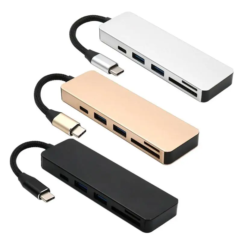 5 в 1 Тип C концентратор USB для USB3.0 SD устройство считывания с tf карт кабель