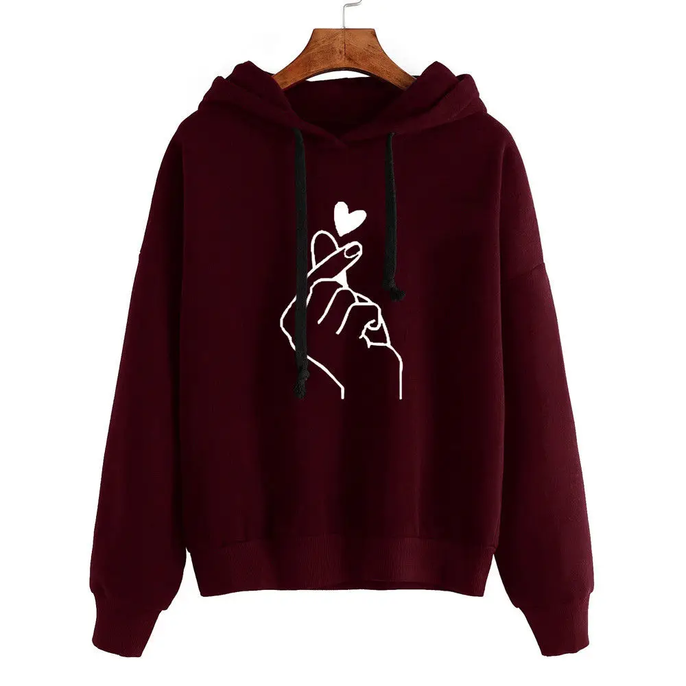 

Women Long Sleeve Hoodies Sweatshirt Pullover Hooded Casual Fashion Autumn Sweatshirts Tops Women Clothing