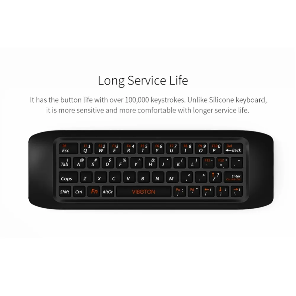 FFYY Viboton 2 4G Fly Air Mouse Raspberry Pi 3 Беспроводная клавиатура Пульт дистанционного
