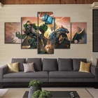 5 шт. видео игры WOW Warcraft DOTA 2 живопись плакат декоративные настенные Арт Комнаты Настенный декор холст картины оптом