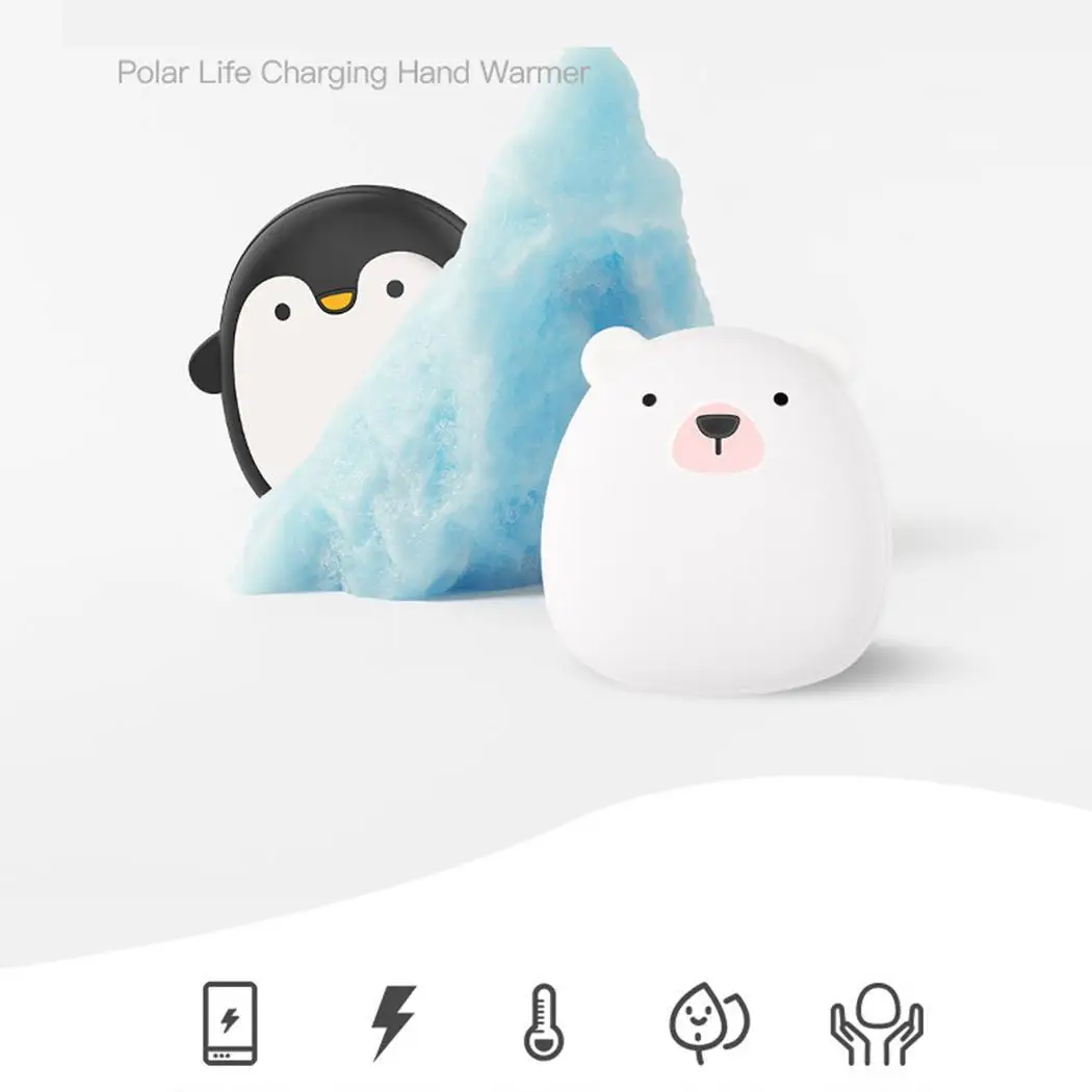 Мини Белый рука 5 V Мощность черный usb-нагреватель унисекс 3600 мА/ч Перезаряжаемые