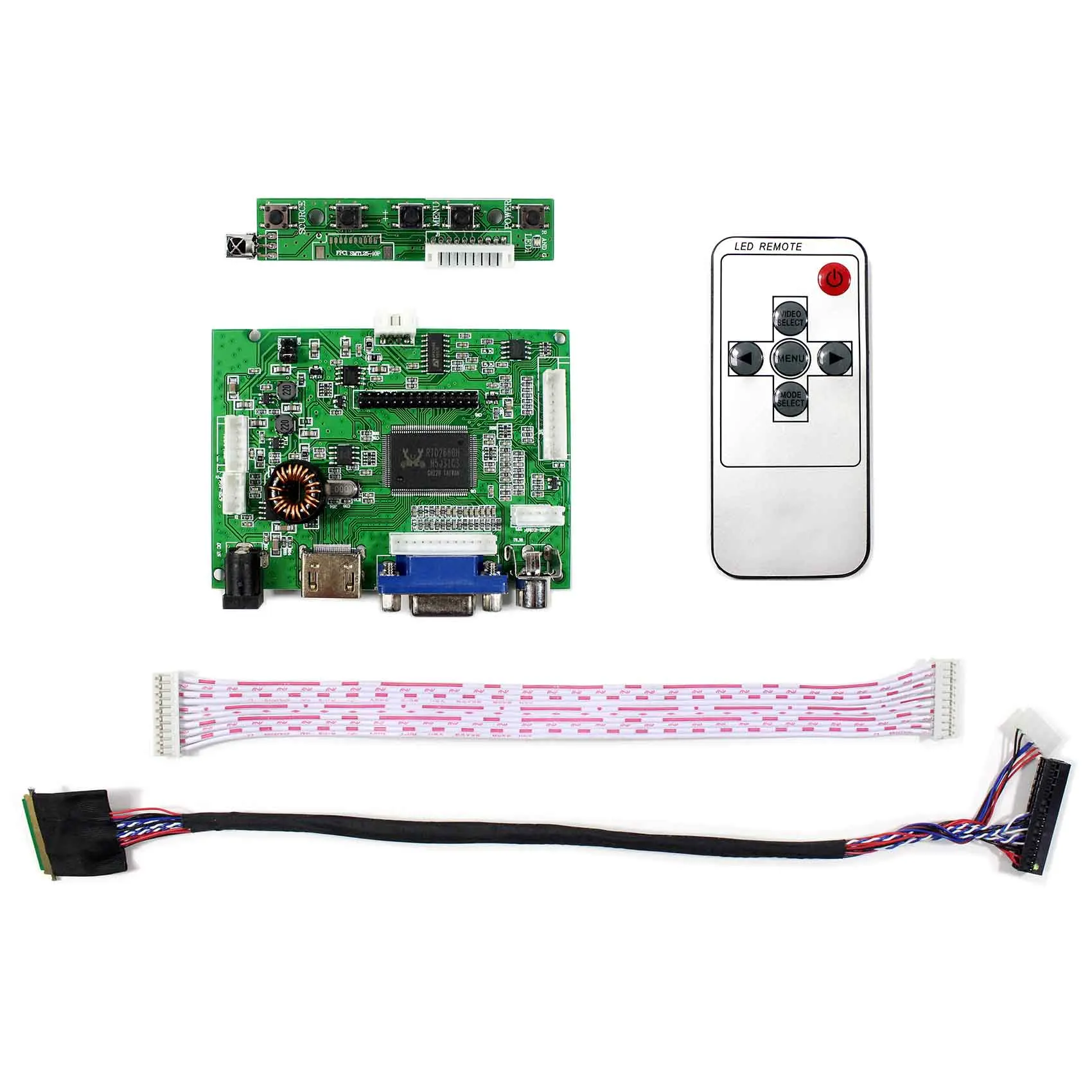HD MI VGA 2AV аудио ЖК-дисплей плата контроллера VS-TY2662-V196 работу для 40pin 1366x768 LVDS LP125WH2 SLB1