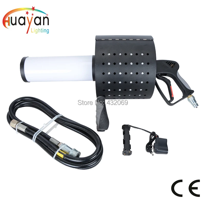 

Portable LED Colorful RGB Co2 Jet Gun with Confetti Jet Cannon Shoot Effect Gun Hand-held Confetti Spray Device 3 meter Hose