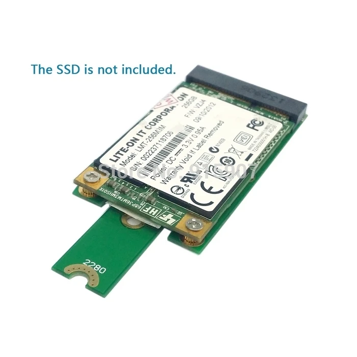 Xiwai Mini NGFF M.2 B Ключ SATA SSD на PCI-e адаптер mSATA карта 2230 2242 2260/80 мм | Компьютеры и офис