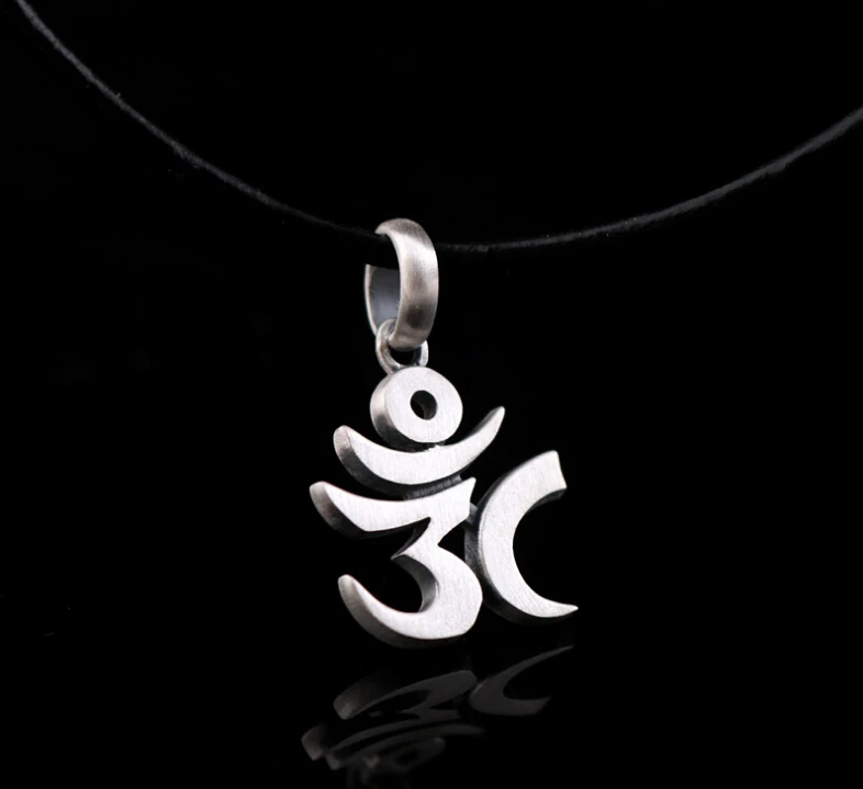 S92 5 Стерлинговое Серебро модное ювелирное изделие Ohm Aum Yoga Namaste подвесное ожерелье
