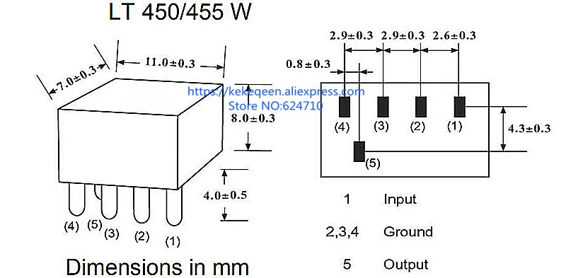 10 шт. LT455EW LT455E CF455E CF455EW 455E 1 + 4 5Pin DIP 5 455KHz керамический фильтр для реле сигнала