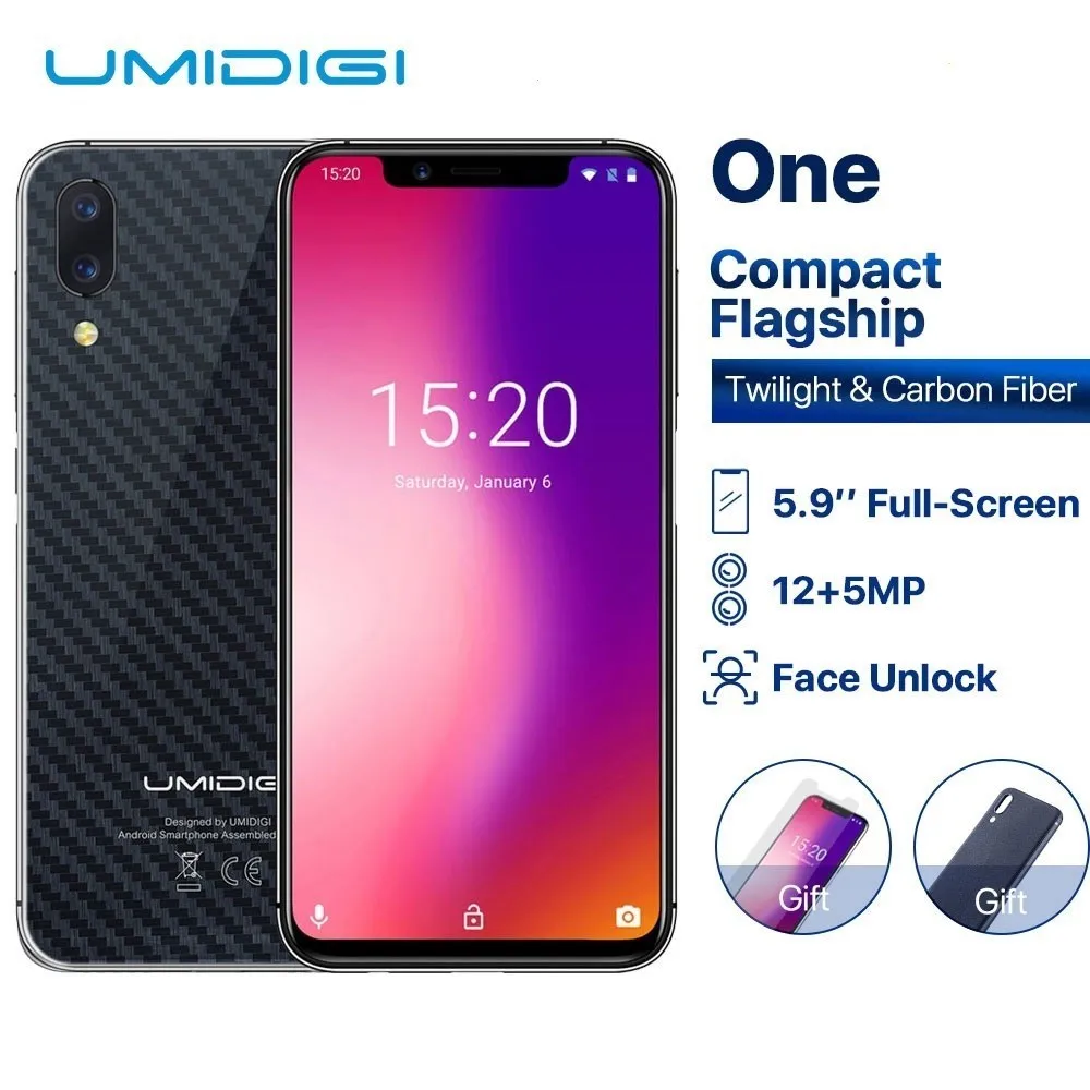 UMIDIGI ONE глобальная версия 5 9 &quotполноразмерный мобильный телефон Android 8 1 P23