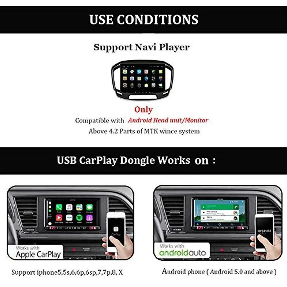 Автомобильная короткая тяга ключ USB портативный Link Dongle навигационный плеер