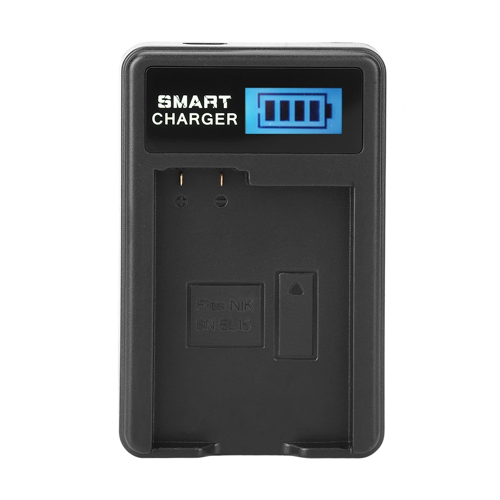 EN EL15 зарядное устройство с одним слотом USB зарядка ЖК экраном для Nikon D600 D610 D750 2018