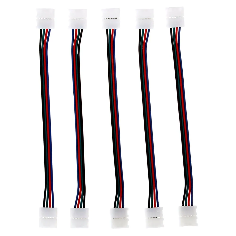 5-шт./лот 4-контактный Соединительный угол разъем RGB кабель адаптера PCB для 10 мм SMD