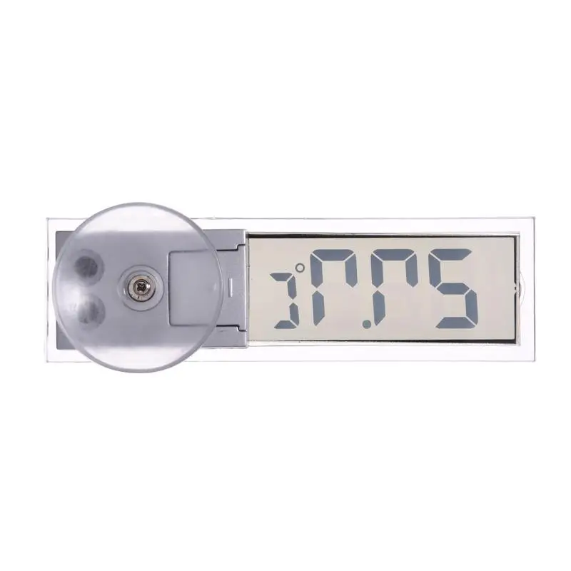 100% Brand Sucker Type Car Thermometer Electronic Transparent LED | Clocks