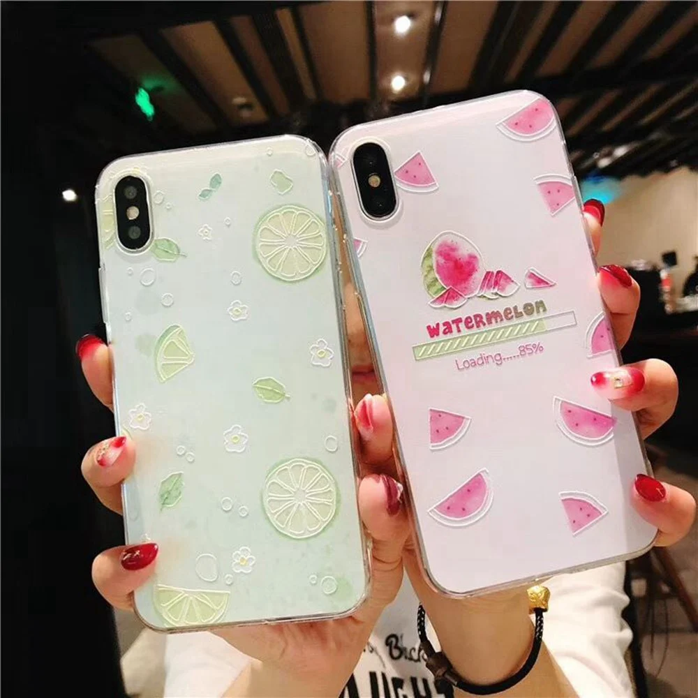Чехол KISSCASE с фруктовым узором для iPhone X 6S 7 8 Plus Модный летний Мягкий чехол из ТПУ 6 10