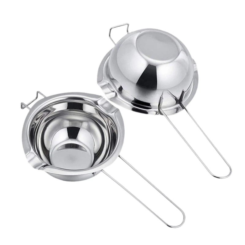 2 Pieces Stainless Steel Universal Double Spouts Baking Insert Tools Melting Pot for Butter Chocolate Cheese Caramel(18/8 Stee | Дом и сад