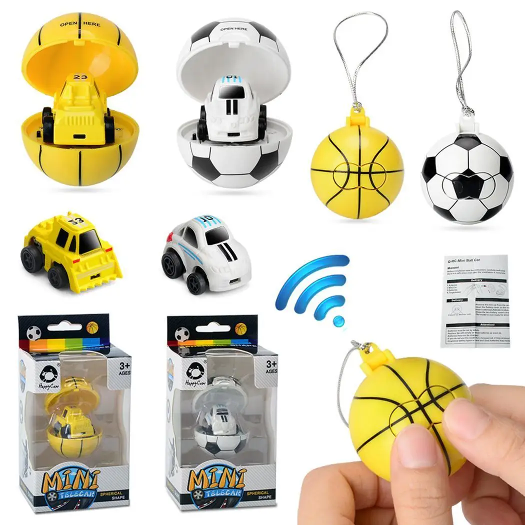 2.4 GHz Kids Mini Cute Soccer Basketball Remote Control Car Toys Manual About 20 30 Minutes White Yellow | Игрушки и хобби