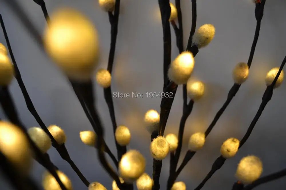 Бесплатная доставка киска ива ветка свет 20 &quot60LED вверх весна рождество дом