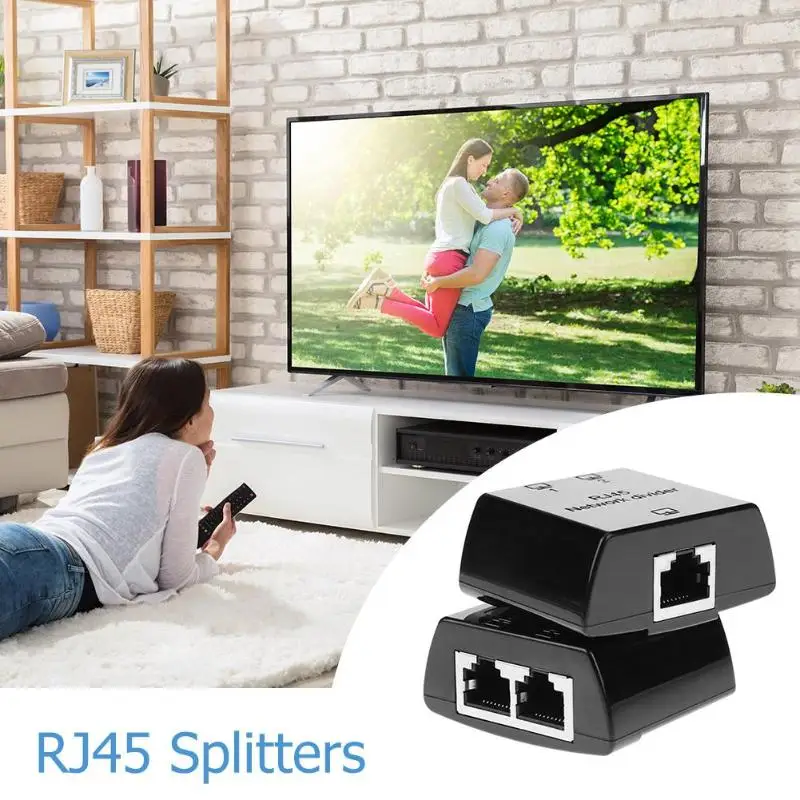 2 шт RJ45 Сплиттер от 1 до Женский LAN Ethernet сетевой кабель делитель адаптер для