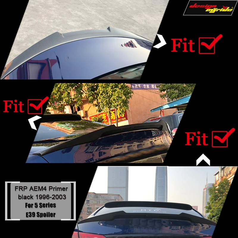 Для E39 задний спойлер багажника Boot губ крыло FRP пластик AEM4 стиль 5 серия 525i 530i 540i 545i