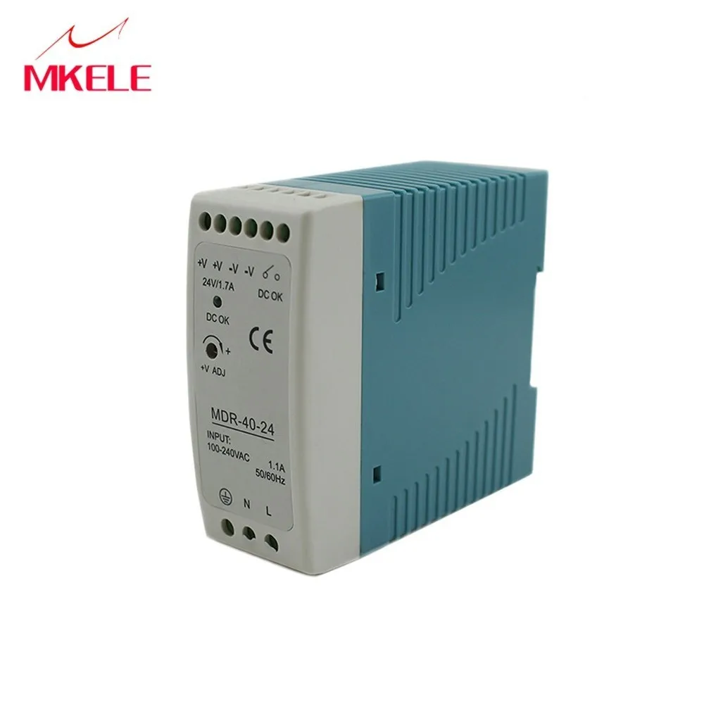 MDR 40 5 V 12 24 W Enkele itugang Industriele DIN Rail Voeding Ac Dc преобразователь миниатюрная мощность