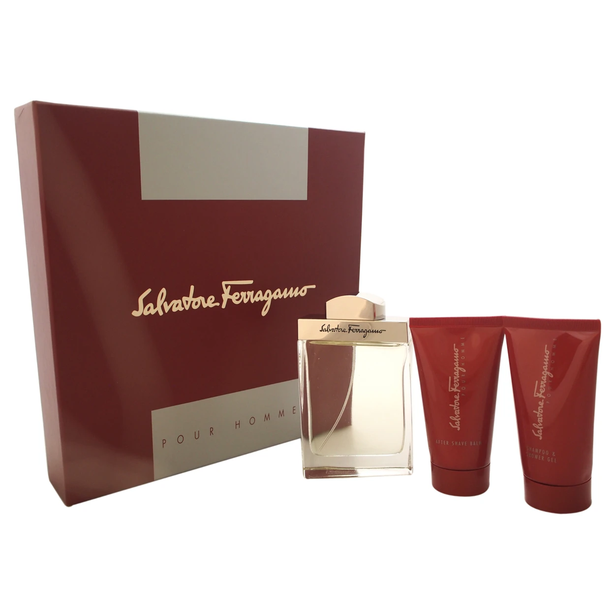 Salvatore Ferragamo от для Для мужчин 3 шт. Подарочный набор 4 унц. EDT Spray 2 5 бальзам после