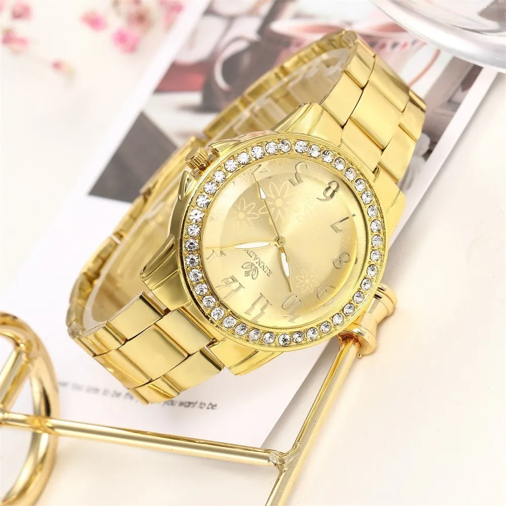 Часы женские кварцевые с браслетом из нержавеющей стали