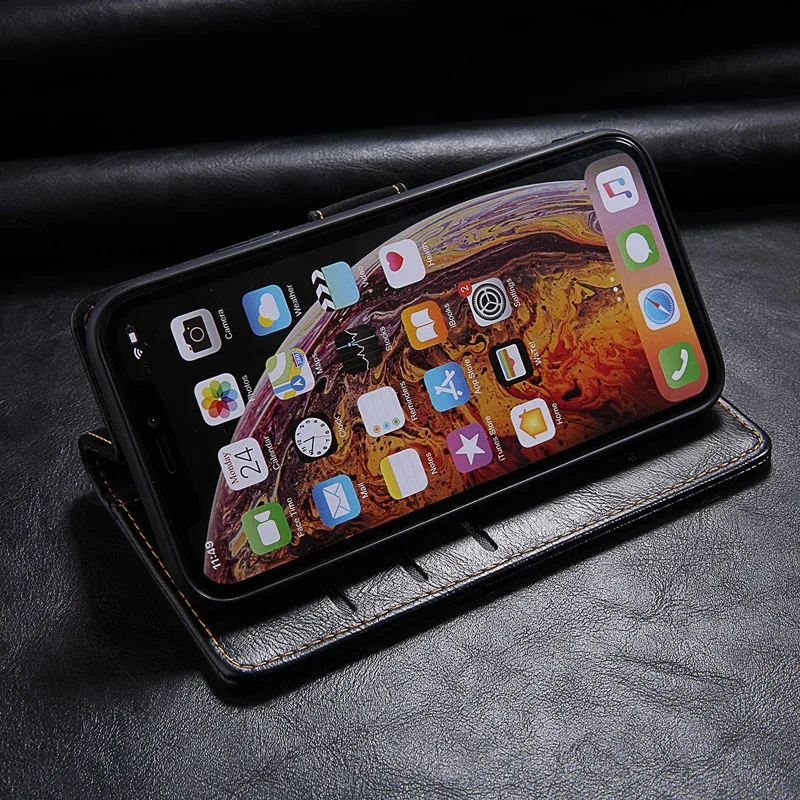 Чехол USLION из искусственной кожи для iPhone XS Max XR X чехол-кошелек с подставкой и