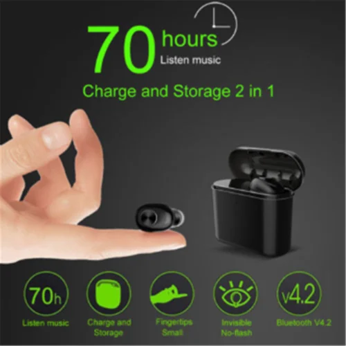 Bluetooth 4 2 Спортивные Беспроводные наушники вкладыши HIFI гарнитура Мини настоящий