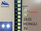 HONGLI светодиодный 3528 2835 1210 светодиодная подсветка для телевизора высокой мощности 1 Вт 3 в светодиодный ная подсветка холодный белый светодиод подсветка для ЖК-телевизора применение 100 шт.