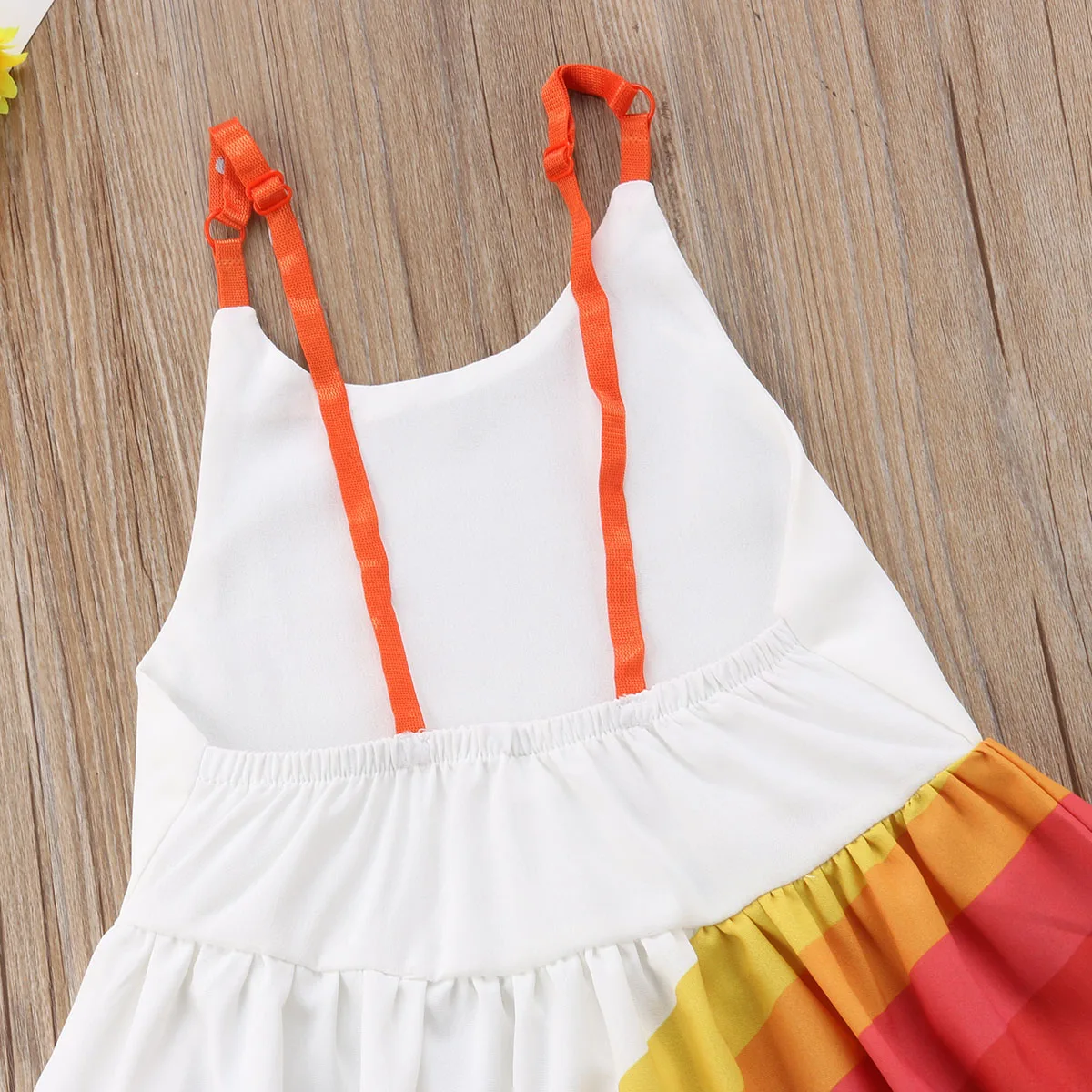 Pudcoco Fashion Irregular Girl Sleeveless Tutu Dress Baby Kid Party Beach Rainbow Strap Wedding Formal Princess 1-6Y | Детская одежда и
