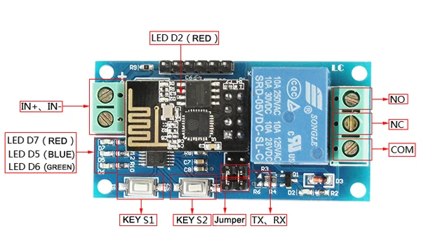 CLAITE 1 шт. 5В реле Wi Fi модуль обновления ESP8266 дистанционного Управление