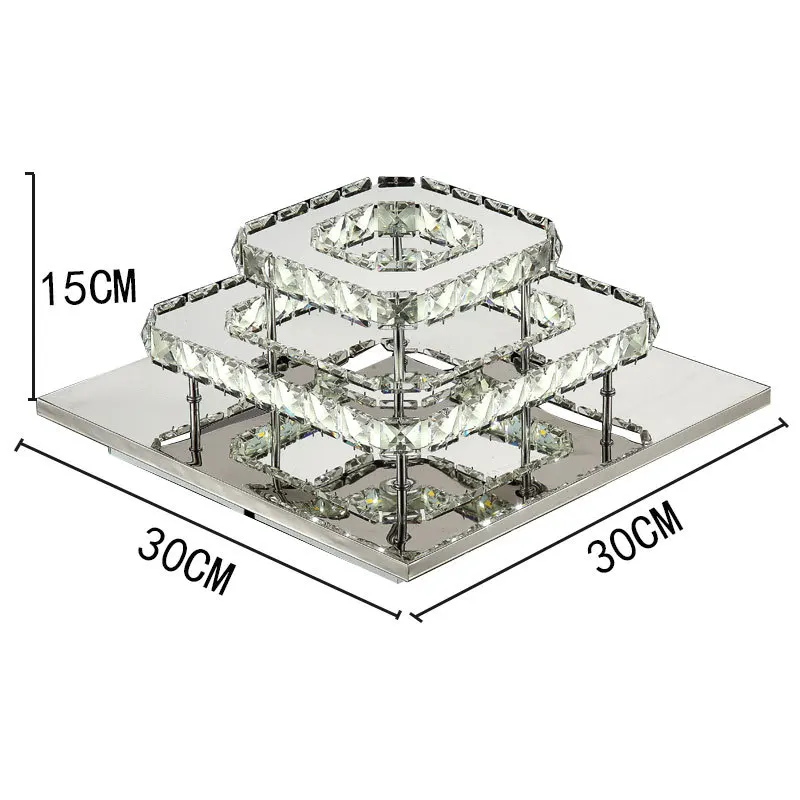 Круглый современный простой светодиодный кристаллический Потолочный