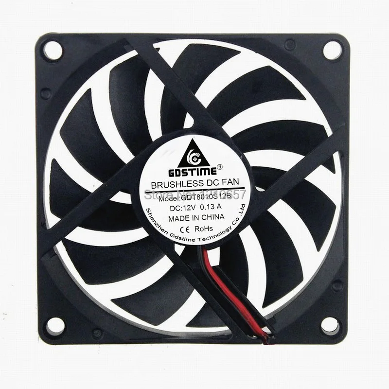10 шт./партия охлаждающий вентилятор Gdstime 8010S 80 мм 80x80x10 8 см DC 12 В 2P|heatsink and fan for cpu|heatsink