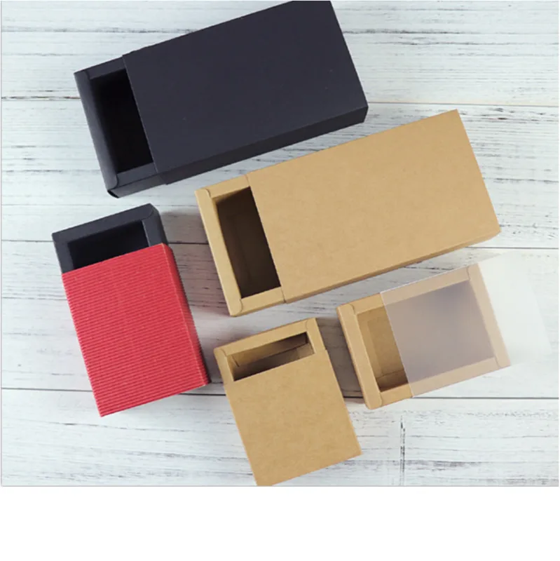 10pcs DIY Kraft Folding Drawer Paper Box Gift For Wedding Xmas Favors Birthday Party Candy Handmade Packing | Дом и сад