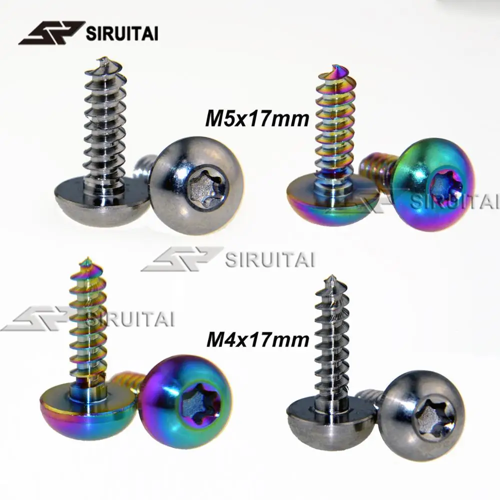 5pcs/Titanium alloy self-tapping screw plate screws m5x17mmm4x17mm motorcycle shell Screws