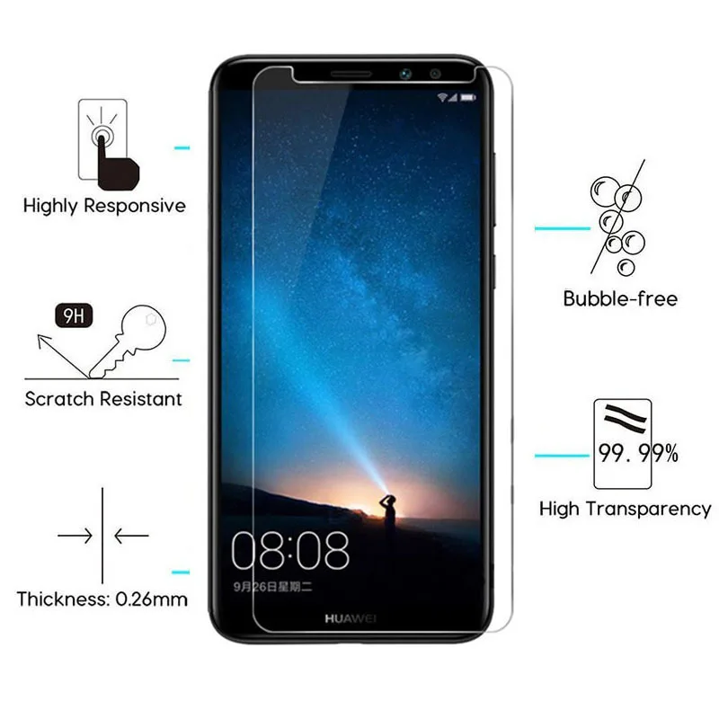Закаленное стекло для Huawei Honor 10 lite Mate Lite Pro honor 8X 7x 6x Защитное экрана 9 8 Mate10|Защитные