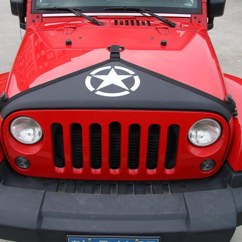 1 * Защитная крышка капота бюстгальтер передняя для 2007-2016 Jeep Wrangler JK черный |