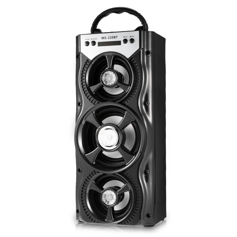 GBTIGER MS 220BT Bluetooth динамик fm радио открытый с ЖК экраном Поддержка AUX USB TF