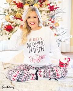 Рождественская одежда для сна, одежда для сна, топы, штаны, цена 1 шт., Женская Повседневная Рождественская Пижама, Дамская домашняя одежда для взрослых