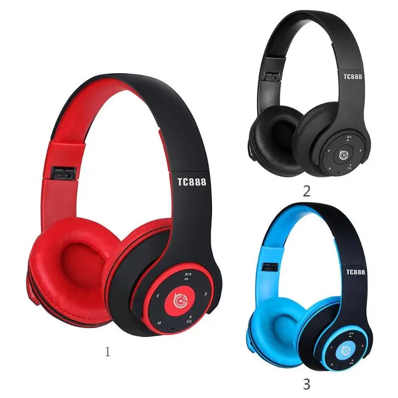 TC 888 Беспроводная bluetooth гарнитура складные наушники с поддержкой микрофона TF