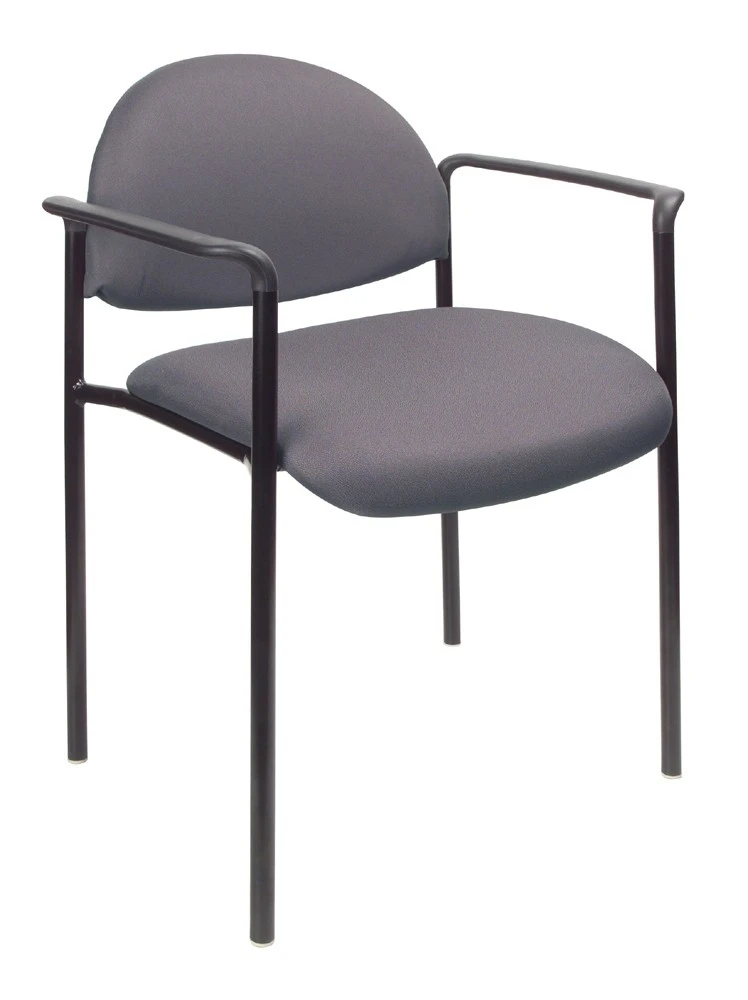 Boss Fabric Stackable Chair With Arms - B9501 Gray | Мебель