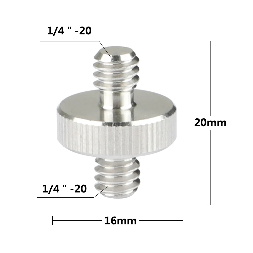 Camvate 1/4 &quotMale to 1/4&quot Male двусторонний винтовой адаптер (в упаковке 3) C1229|Аксессуары