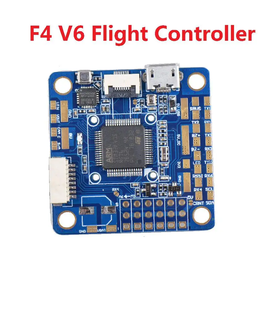 

RCtown Betaflight F4 V6 Flight Controller OSD STM32 F405 5x UARTs 30.5x30.5mm for RC Drone