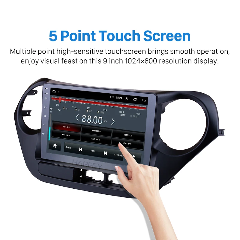 Автомагнитола Harfey для HYUNDAI I10 мультимедийная стерео система на Android 8 1 с 9