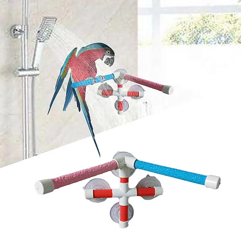 

Bird Toy Parrot Bath Stand Shower Standing Bar for Parrot Climbing and Biting